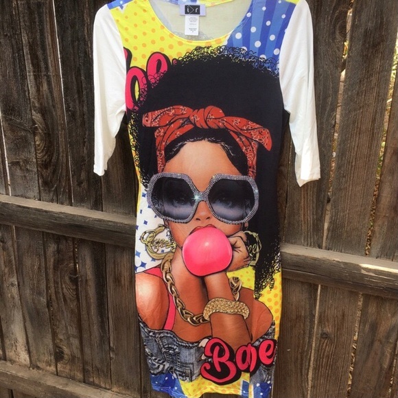 Babe Graphic Bodycon Dress - Picture 3 of 5